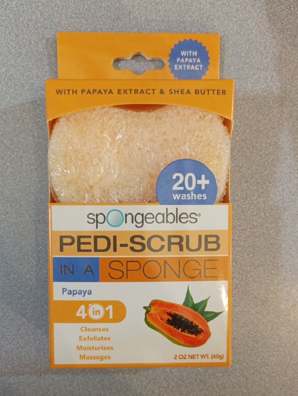 Pedi Scrub In A Sponge Spongeables NWT